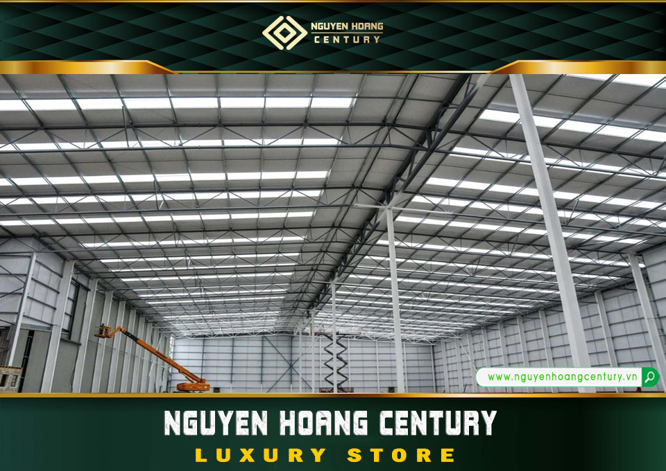Nhà xưởng mái thông sáng - Nhà thầu Nguyễn Hoàng Century
