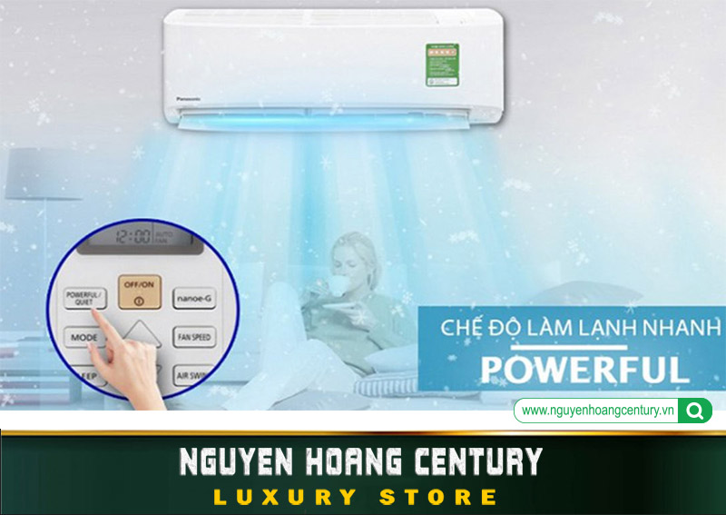 Máy lạnh Panasonic 1.5 HP (một ngựa rưỡi) CU/CS-N12WKH-8  làm lạnh nhanh