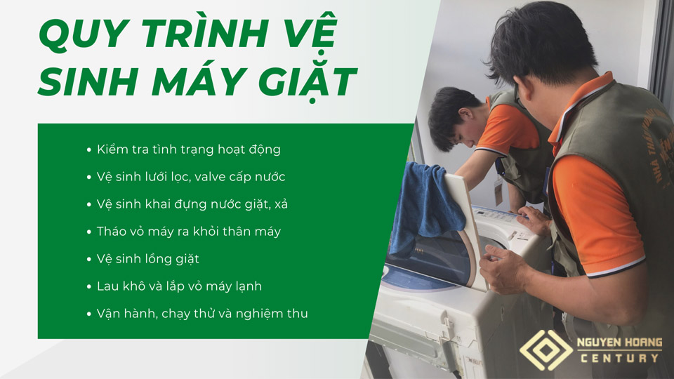 Quy trình bảo trì máy giặt