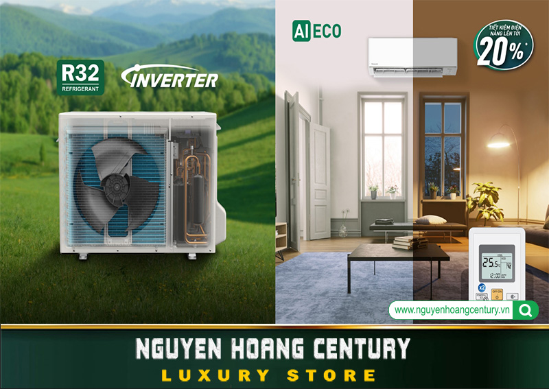 Máy lạnh Panasonic CU/CS-RU9AKH-8 (1.0 HP - 1.0 Ngựa) Inverter gas R32 thân thiện môi trường