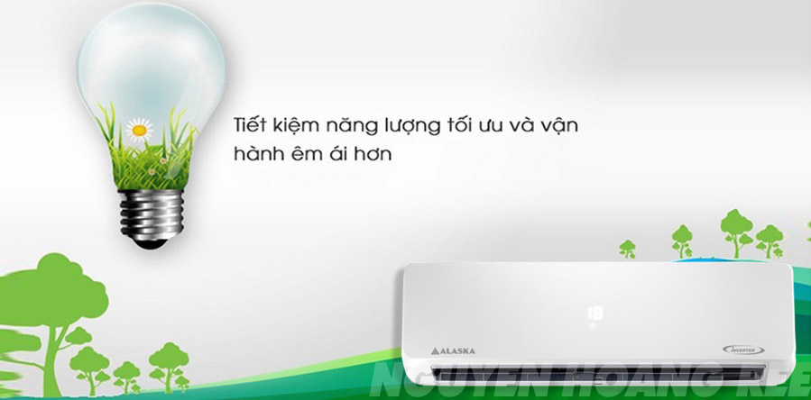 Máy lạnh Alaska Inverter 1 HP AC-09WI công nghệ biến tần tiết kiệm điện