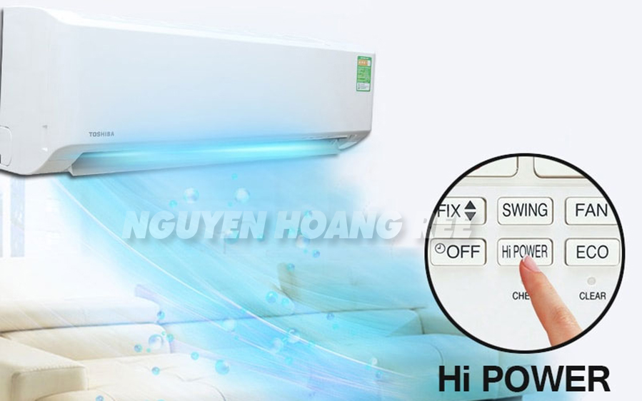 chế độ hi power làm lạnh nhanh máy lạnh toshiba