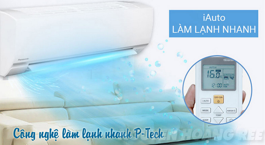 Máy lạnh Panasonic Inverter CU/CS-U18TKH-8 2.0HP   luồng gió ptech